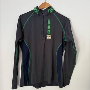 Go Fighting Irish Notre Dame activewear pullover 1/4 zip long sleeve Large